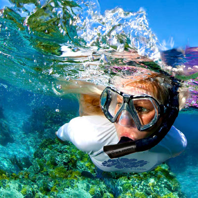 U.S. Divers Cozumel M/L Snorkeling Set with Travel Bag, Blue (Open Box)