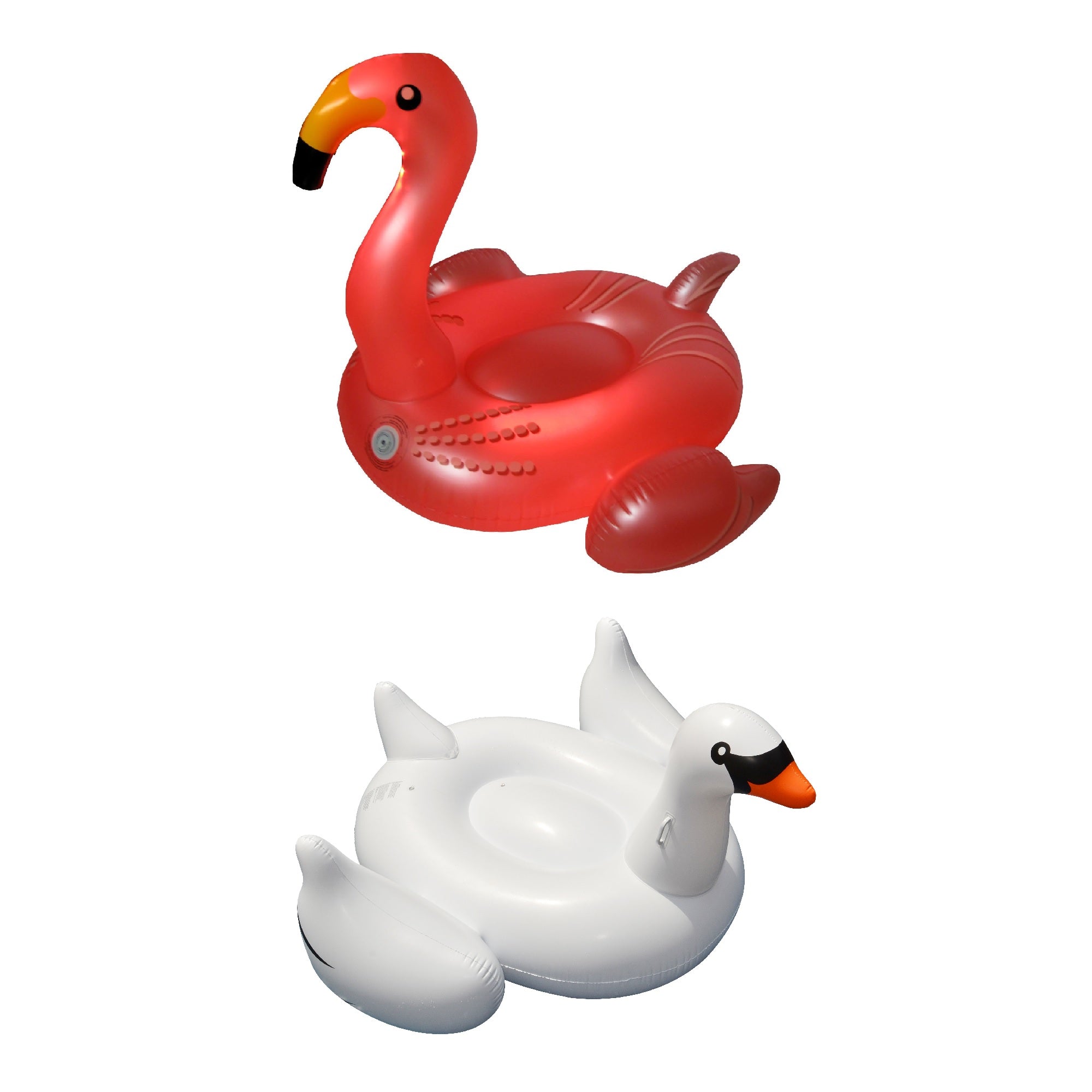 Swimline Giant Color Changing LED Flamingo Raft and Giant Swan Inflatable Raft - VMInnovations