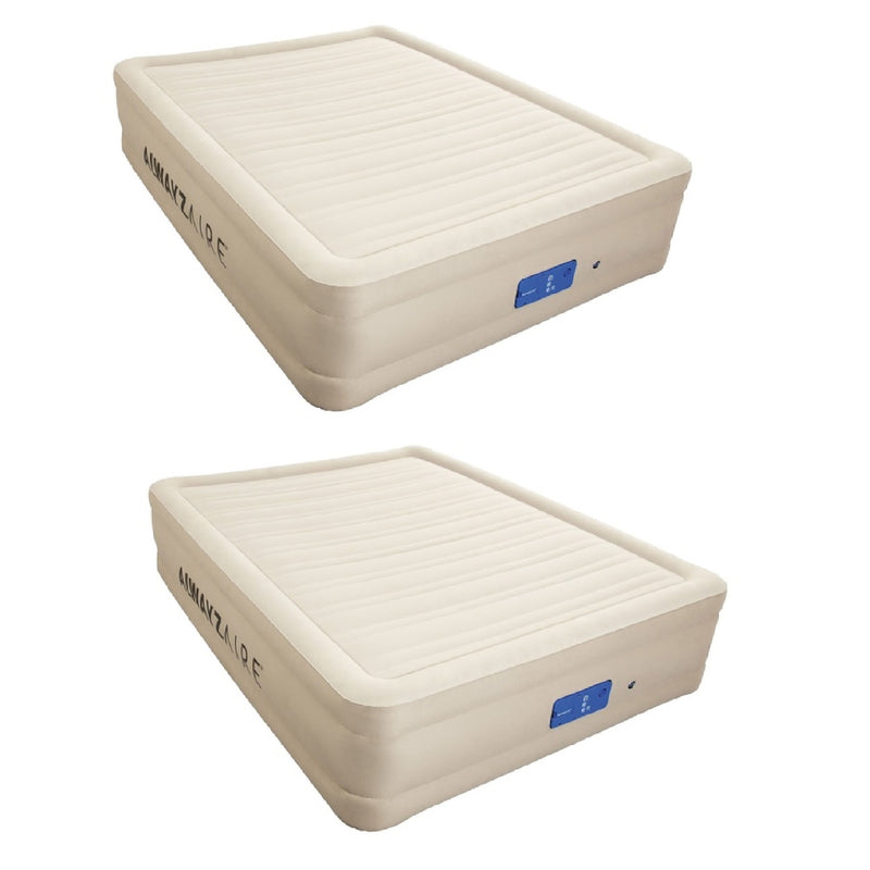 Bestway 17" Spring Air Alwayz Aire Queen Airbed with Built In Pump (2 Pack)