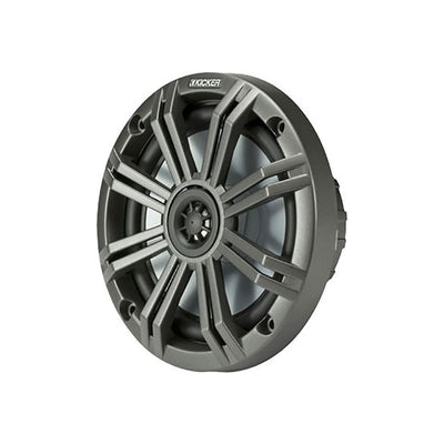 Kicker KM 6.5" Marine Marvel UV Treated Speakers, Black/White Grilles (2 Pair)