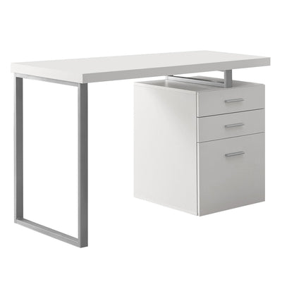 Monarch Specialties 48" Contemporary Reversible Set Up Desk, White (2 Pack)