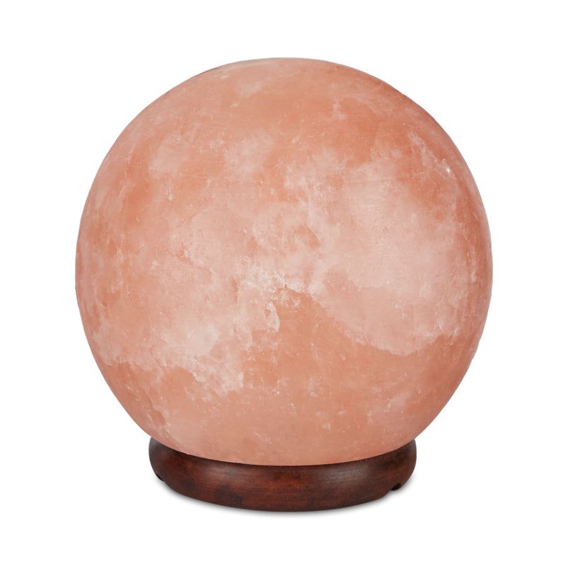 Salacia Himalayan Sphere-Shaped Salt Lamp Light with Dimmer, Pink