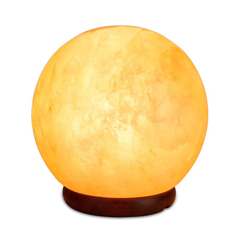 Salacia Himalayan Sphere-Shaped Salt Lamp Light with Dimmer, Pink