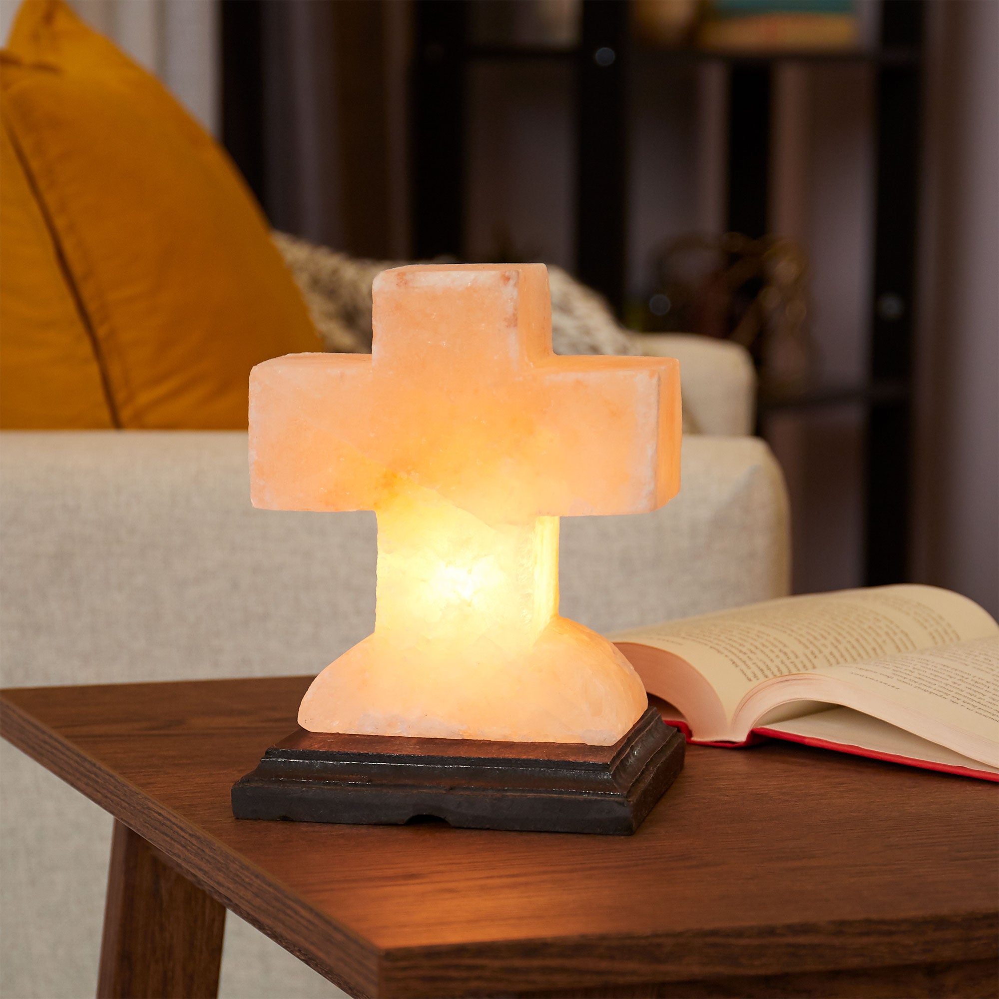 Salacia Himalayan Cross Lamp w/ Dimmer, Pink (Open Box) - VMInnovations