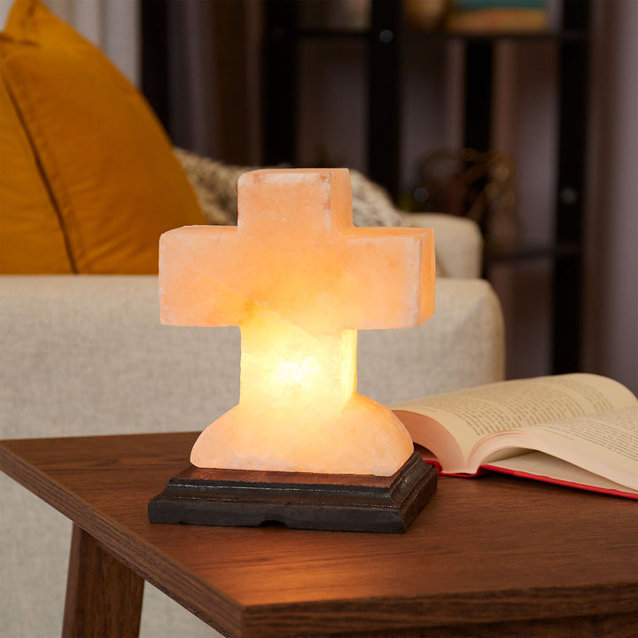 Salacia Himalayan Cross Lamp w/ Dimmer, Pink (Open Box)