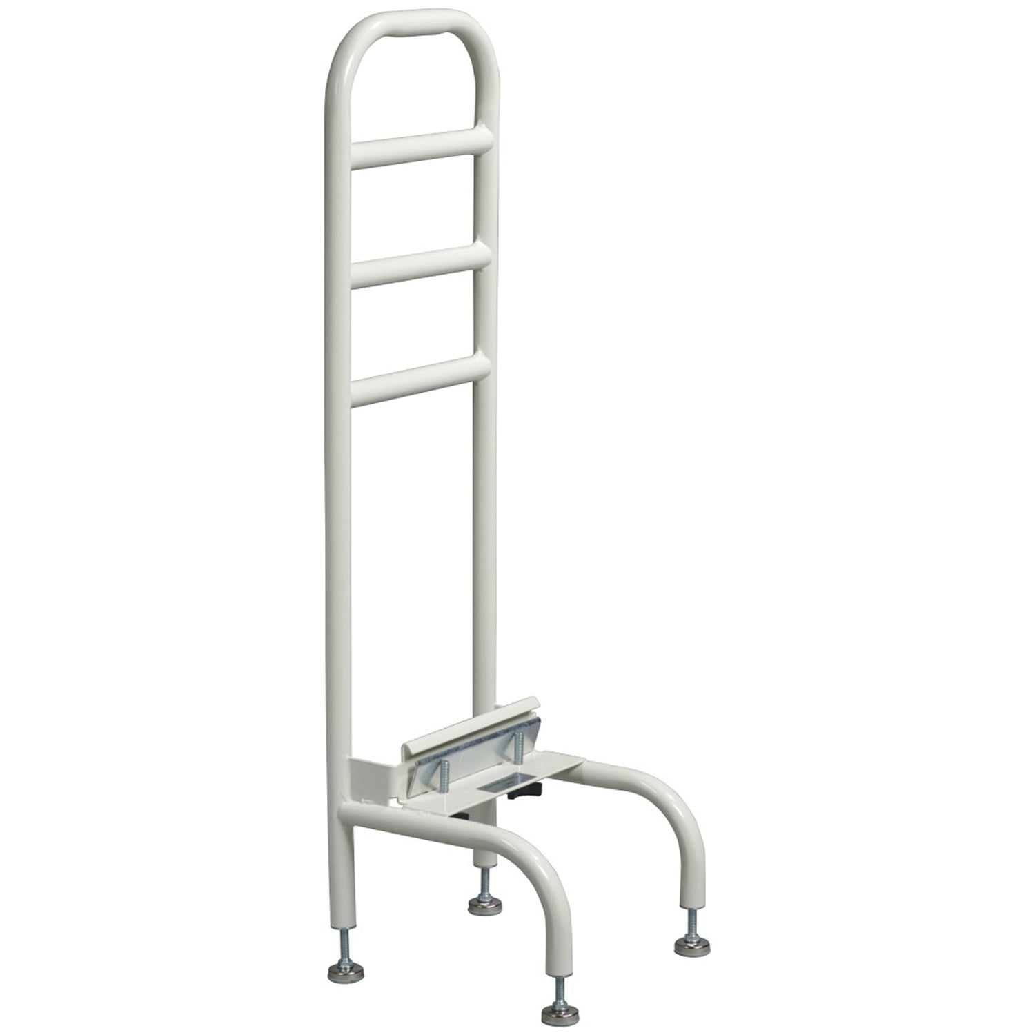 Drive Medical 15065R-1 Adjustable Height Steel Tube Home Bed Side Helper, White - VMInnovations