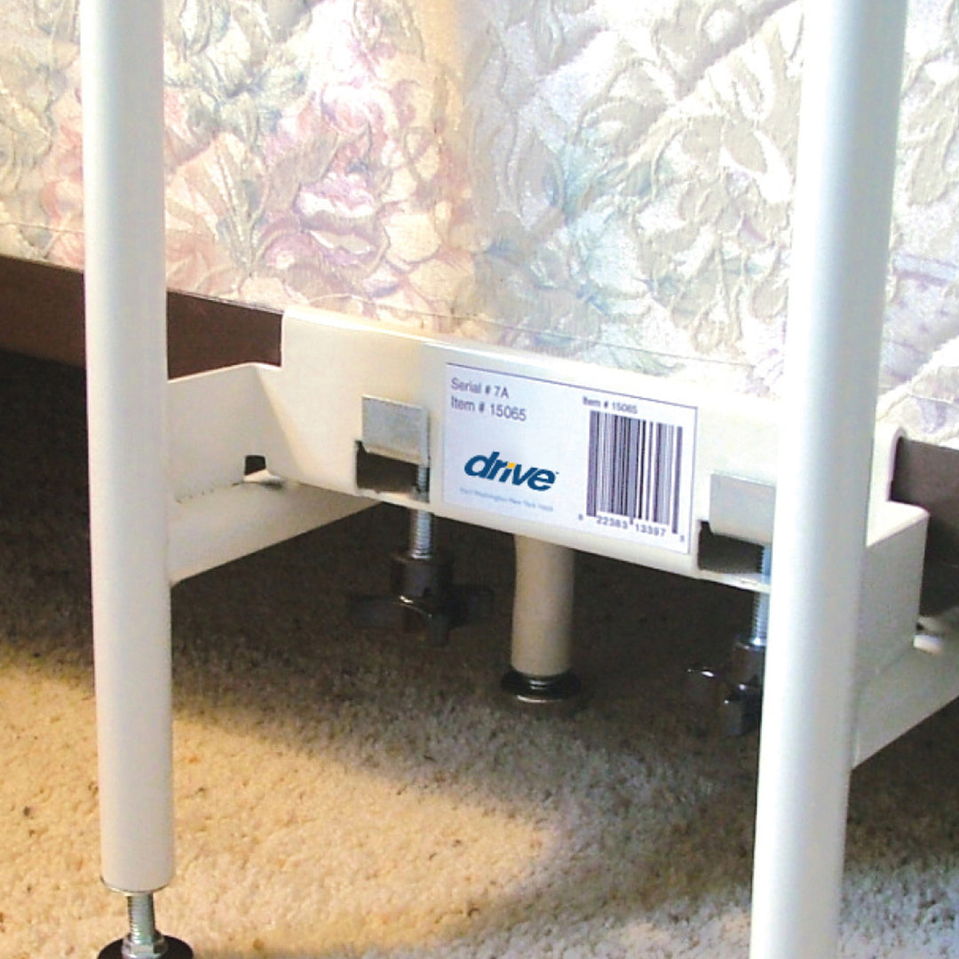 Drive Medical 15065R-1 Adjustable Height Steel Tube Home Bed Side Helper, White