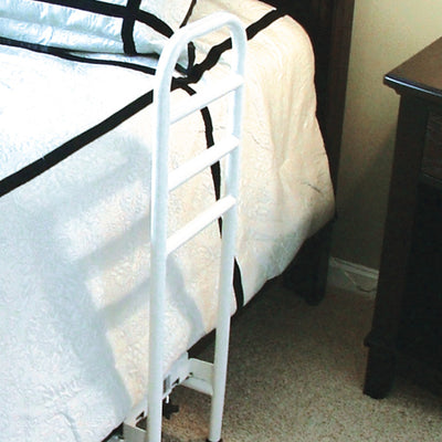 Drive Medical 15065R-1 Adjustable Height Steel Tube Home Bed Side Helper, White - VMInnovations