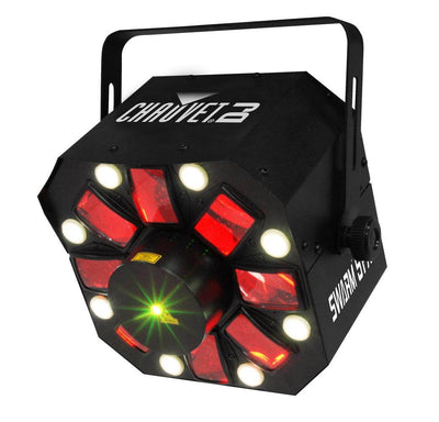 Chauvet DJ SWARM 5 FX RGBAW LED Active Derby, Strobe Light + Smoke Fog Machine