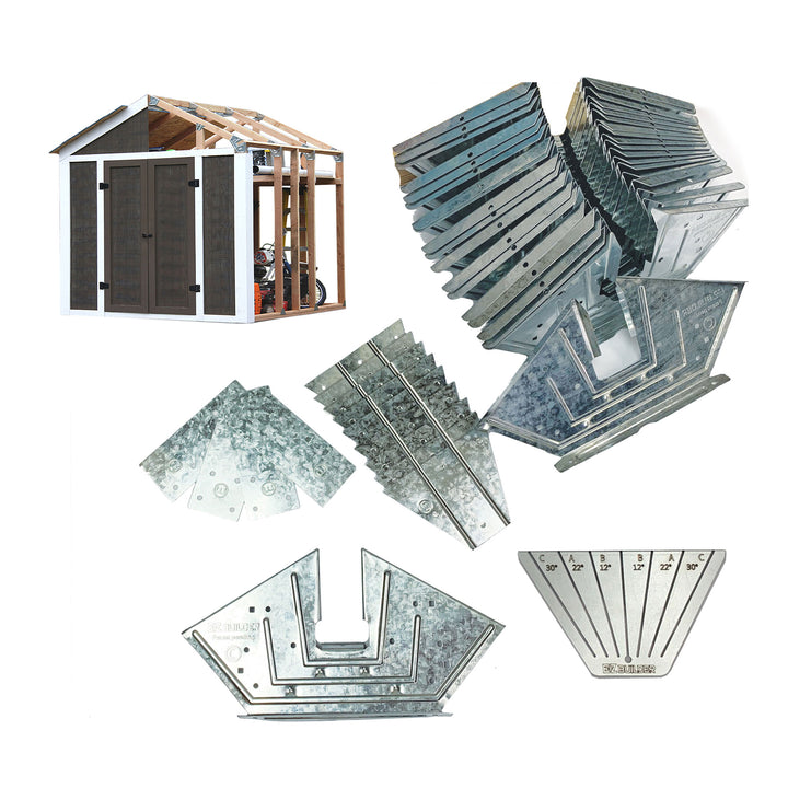 EZBUILDER 7'x8'  Galvanized Steel Storage Shed  DIY EZ Framing Kit (Used) - VMInnovations