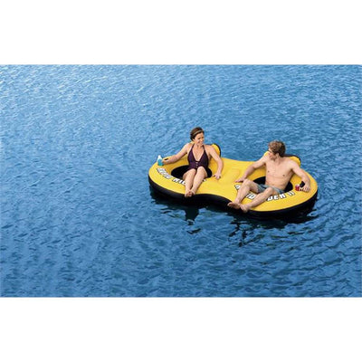 Bestway Rapid Rider 2 Person Pool River Raft Tube Float + AC Electric Air Pump - VMInnovations