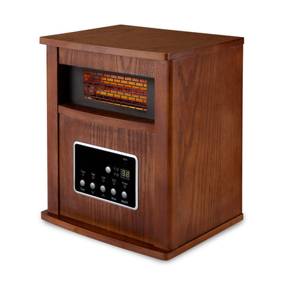 Limina Electric 1500W Infrared Quartz Cabinet Space Heater, Dark Walnut (Used)