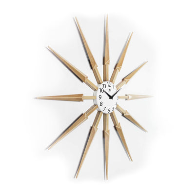 Infinity Instruments Celeste Mid Century Modern 24 Inch Wall Clock, Tan (Used)
