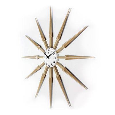 Infinity Instruments Celeste Mid Century Modern 24 Inch Wall Clock, Tan (Used)