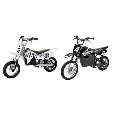 Razor MX400 & MX650 Electric Toy Motocross Motorcycle Dirt Bike, White & Black - VMInnovations
