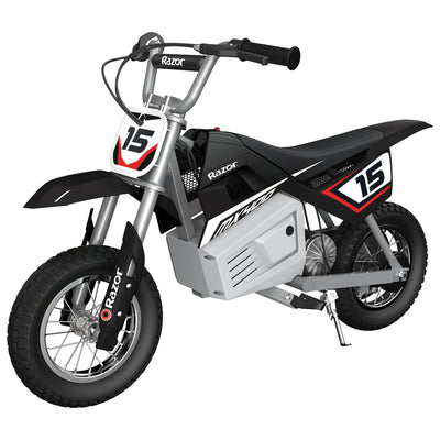 Razor MX400 Dirt Rocket 24V Electric Dirt Bike, Helmet, & Elbow & Knee Pad Set