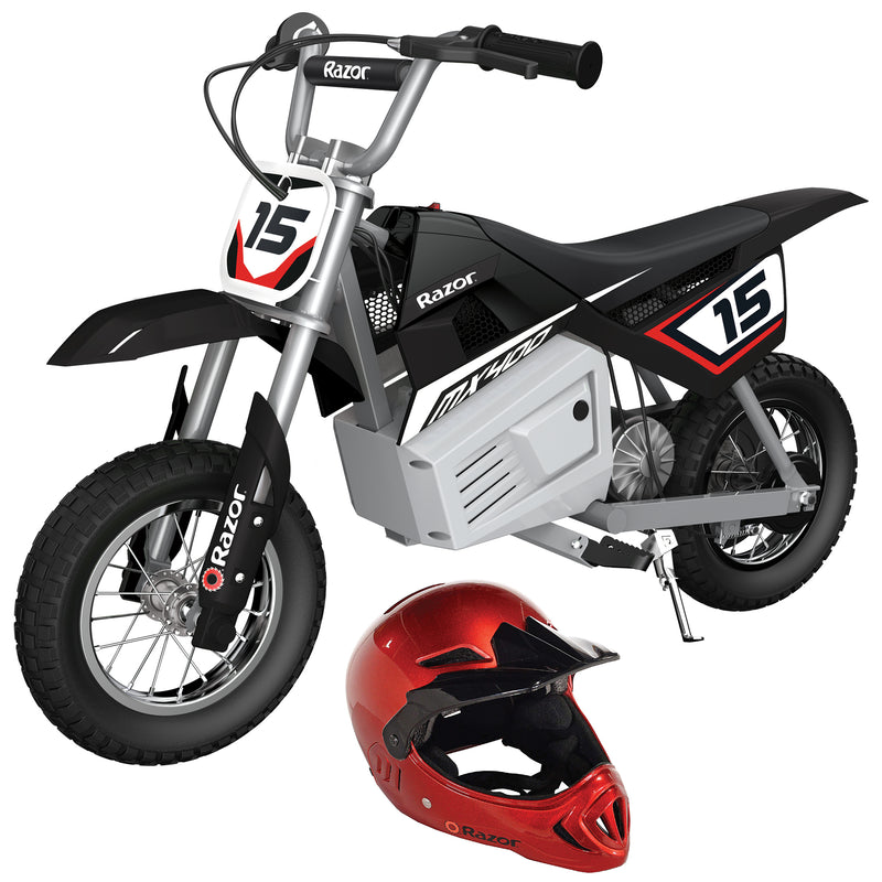 Razor MX400 Dirt Rocket 24V Electric Motocross Motorcycle Dirt Bike & Helmet