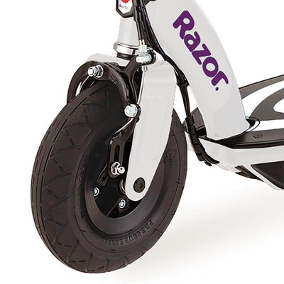 Razor Power Core E100 Kids Ride On Electric Motor Scooter w/Youth Helmet, Purple