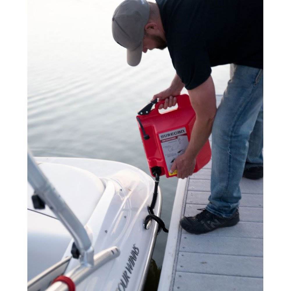 SureCan Rotating Nozzle 5 Gallon Flow Control Gas Container Can, Red (Open Box)