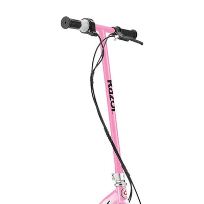Razor E125 Motorized Rechargeable Electric Scooter & V17 Sport Helmet, Pink&Blk