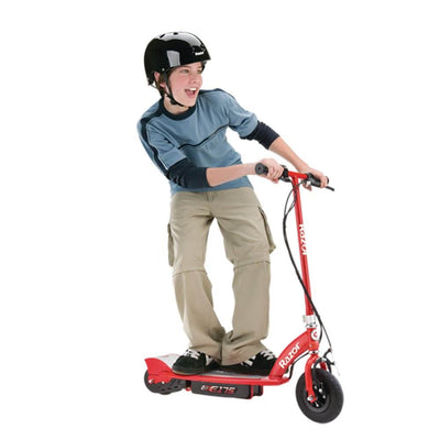 Razor E175 Rechargeable Electric Power Scooter, Red & V17 Sport Helmet, Black