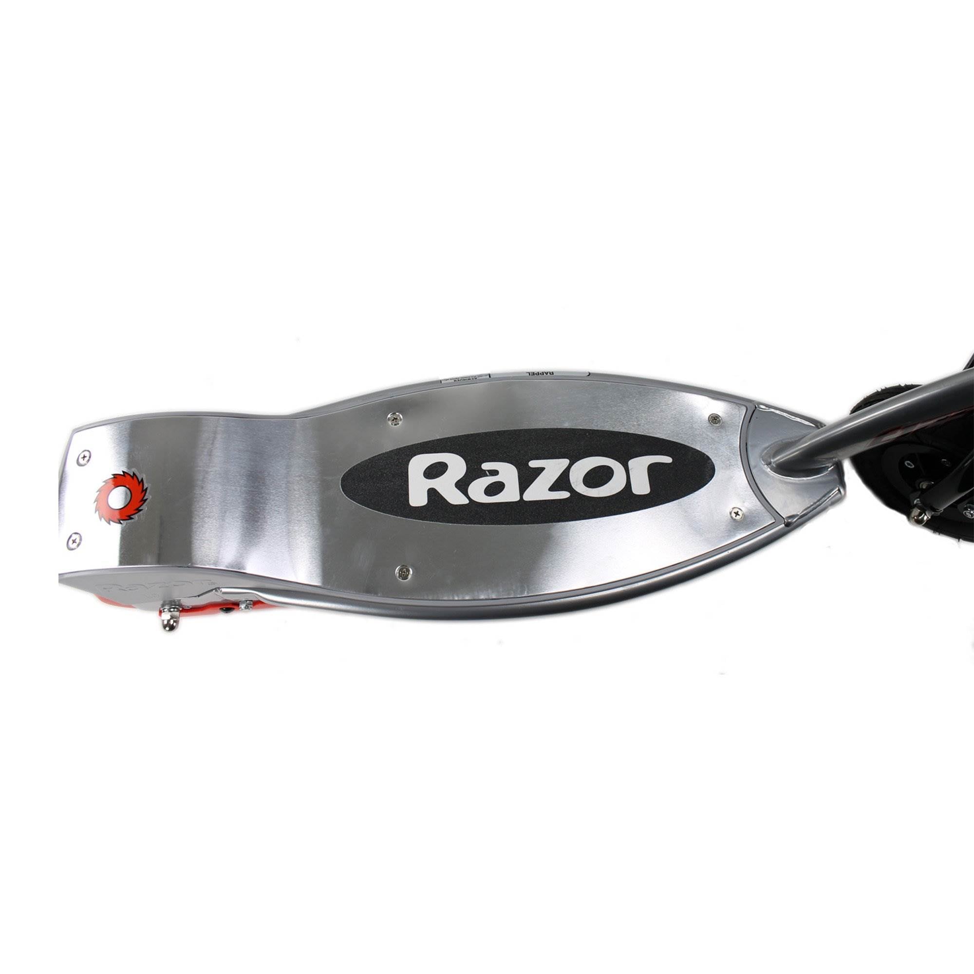 Razor E125 Motorized Electric Scooter, Black and V-17 Safety Helmet, Glossy Blue