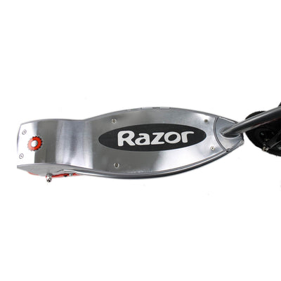 Razor E125 Motorized Electric Scooter, Black and V-17 Safety Helmet, Glossy Blue