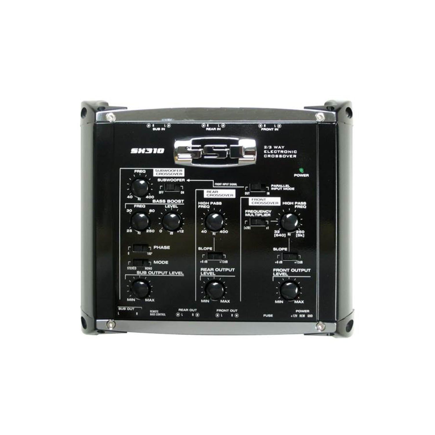 SOUNDSTORM SX310 2/3 Way Electronic Crossover Car Crossover Bass Audio+Remote