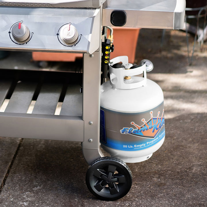 Flame King Ready to Fill Empty LP Propane Gas Cylinder Tank, 20 Pound (Open Box) - VMInnovations
