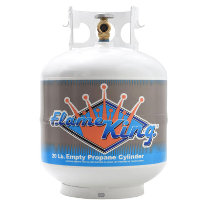 Flame King Ready to Fill Empty LP Propane Gas Cylinder Tank, 20 Pound (Used)