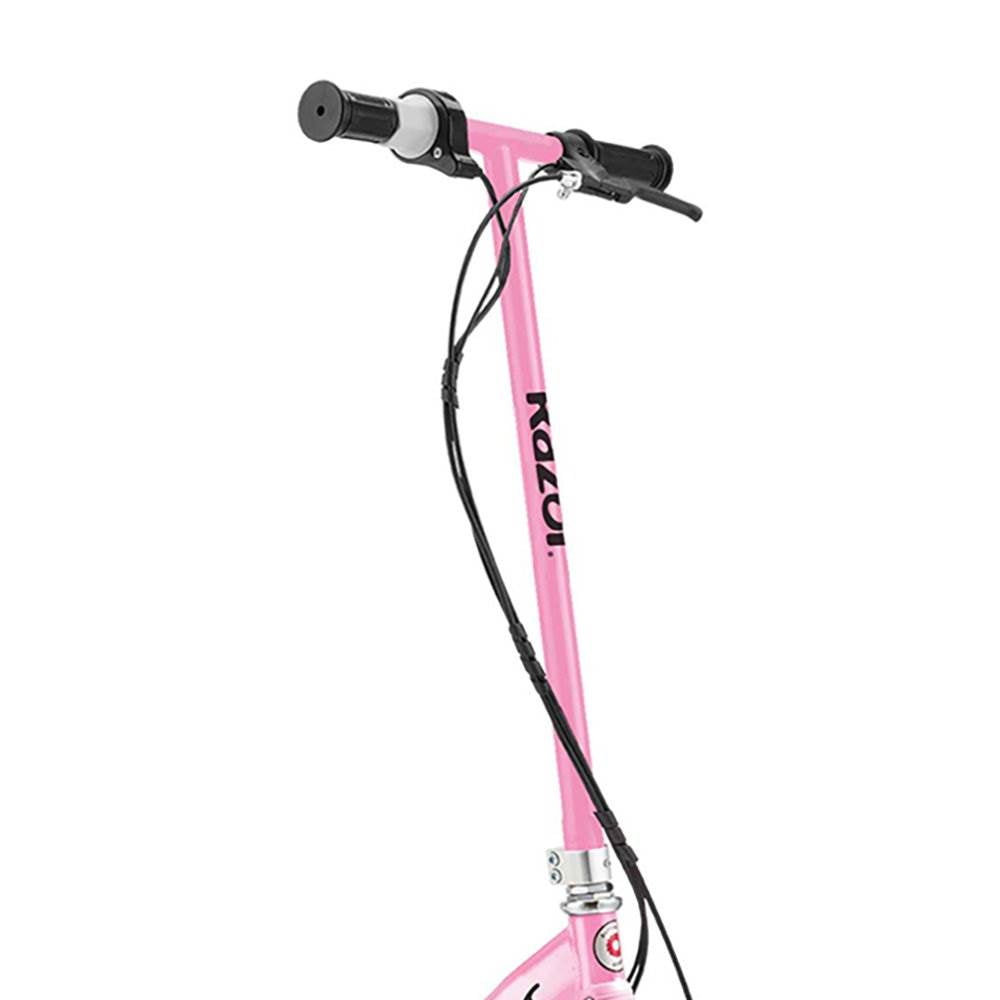 Razor E125 Girls Pink Electric Scooter and Razor V17 Youth Helmet, Satin Pink