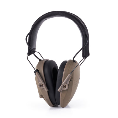 Walker's Razor Slim Folding Electronic Shooting Ear Muffs, Dark Earth (Open Box) - VMInnovations