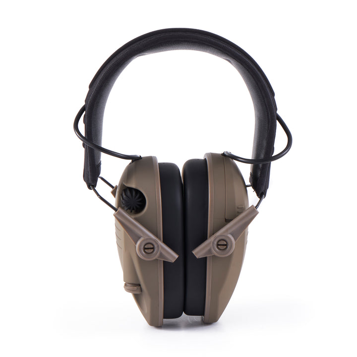 Walker's Razor Slim Folding Electronic Shooting Ear Muffs, Dark Earth (Open Box)