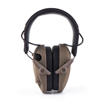 Walker's Razor Slim Folding Electronic Shooting Ear Muffs, Dark Earth (Open Box) - VMInnovations