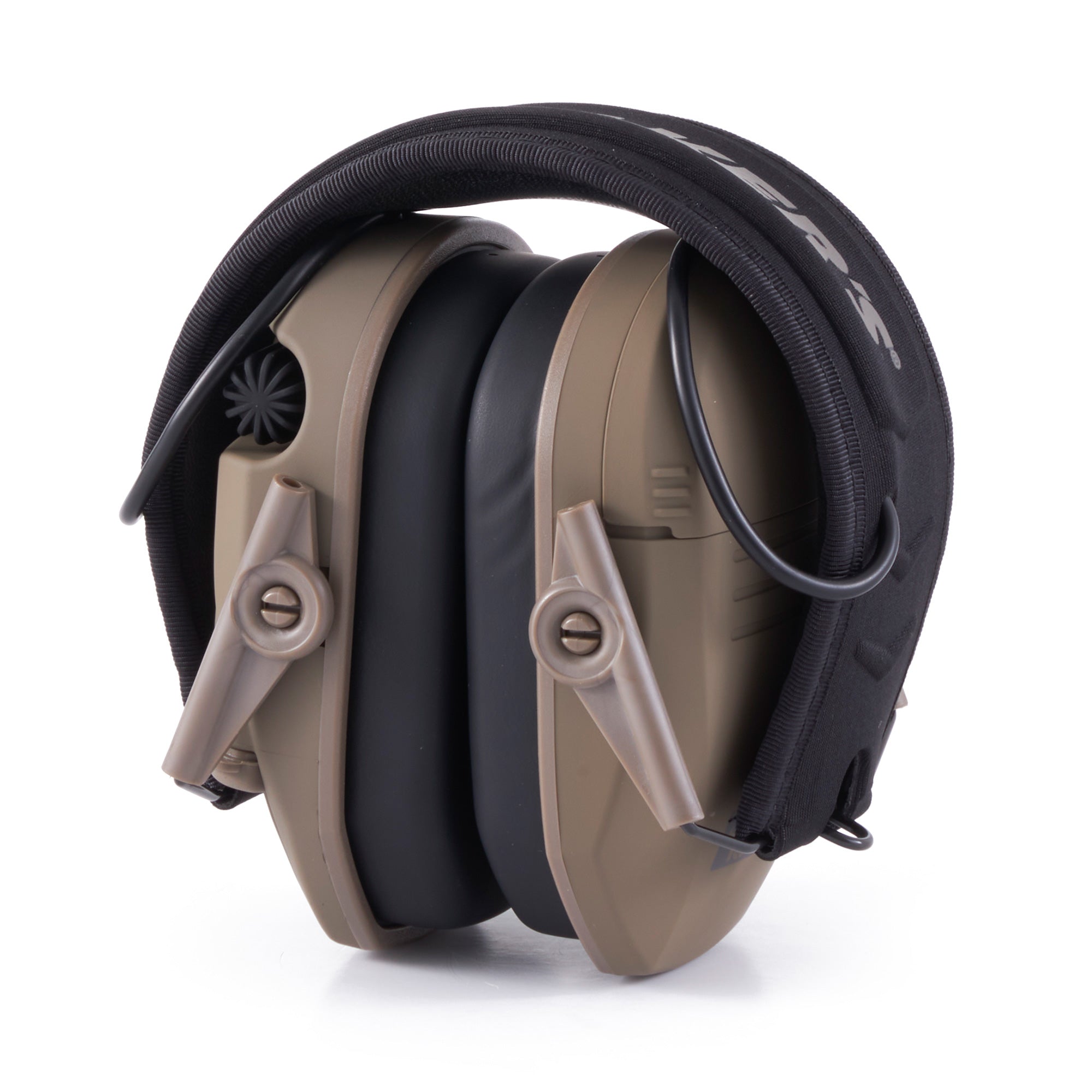 Walker's Razor Slim Folding Electronic Shooting Ear Muffs, Dark Earth (Open Box) - VMInnovations