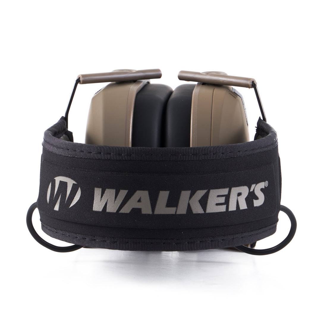 Walker's Razor Slim Shooter Electronic Folding Hearing Protection Earmuff, Earth