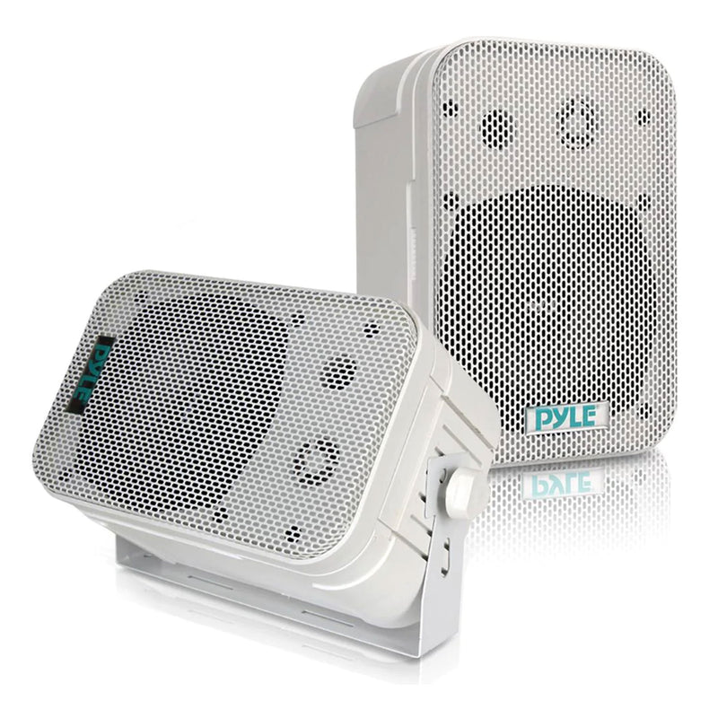 2 PYLE 5.25" 2-Way White Indoor Outdoor Waterproof Home Theater Speakers (Used)