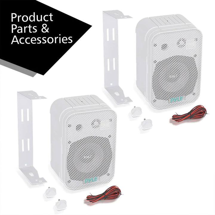 2 PYLE 5.25" White Indoor Outdoor Waterproof Home Theater Speakers (Open Box) - VMInnovations