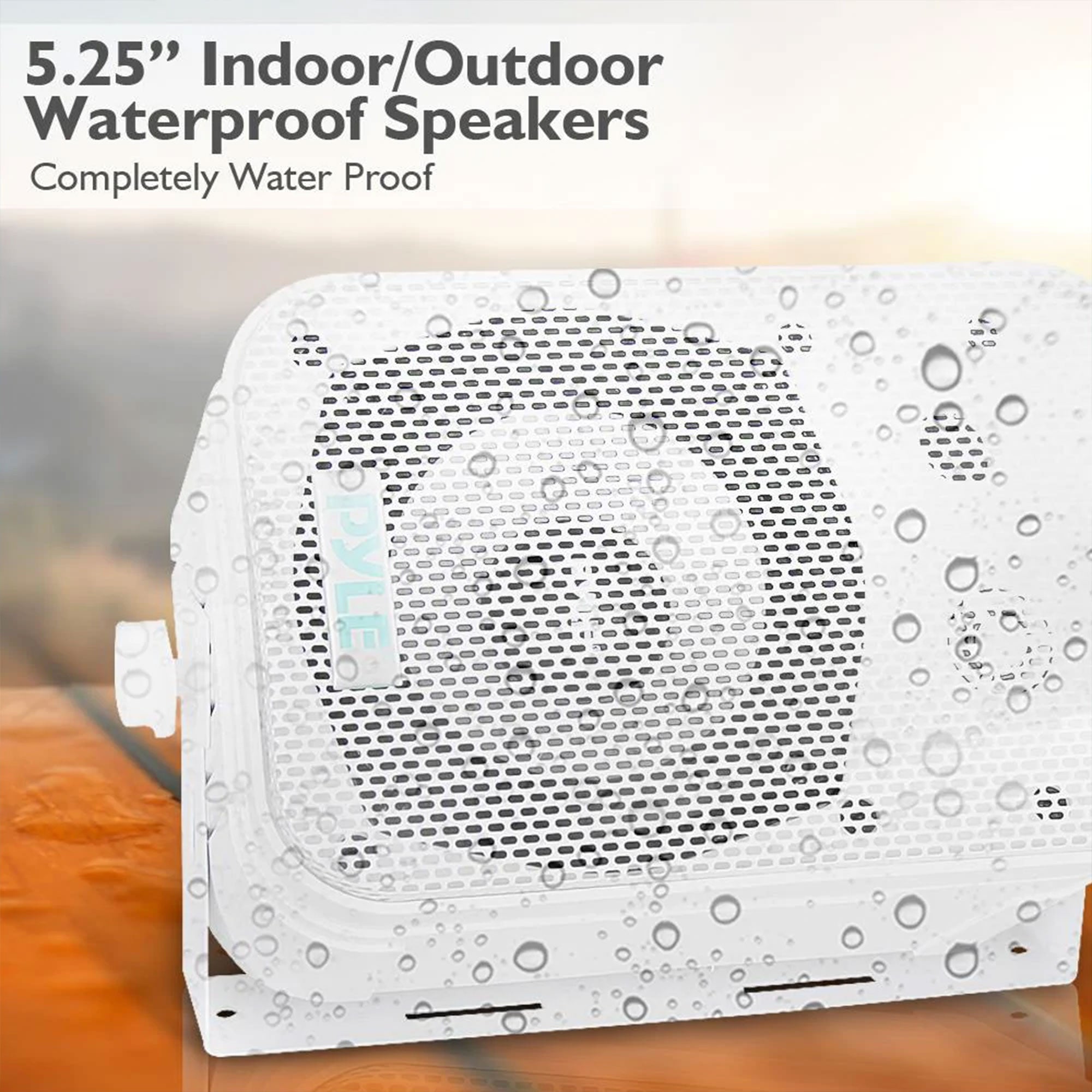 Pyle PDWR40W 5.25" Indoor/Outdoor Waterproof Home Theater Speakers (10 Pack)