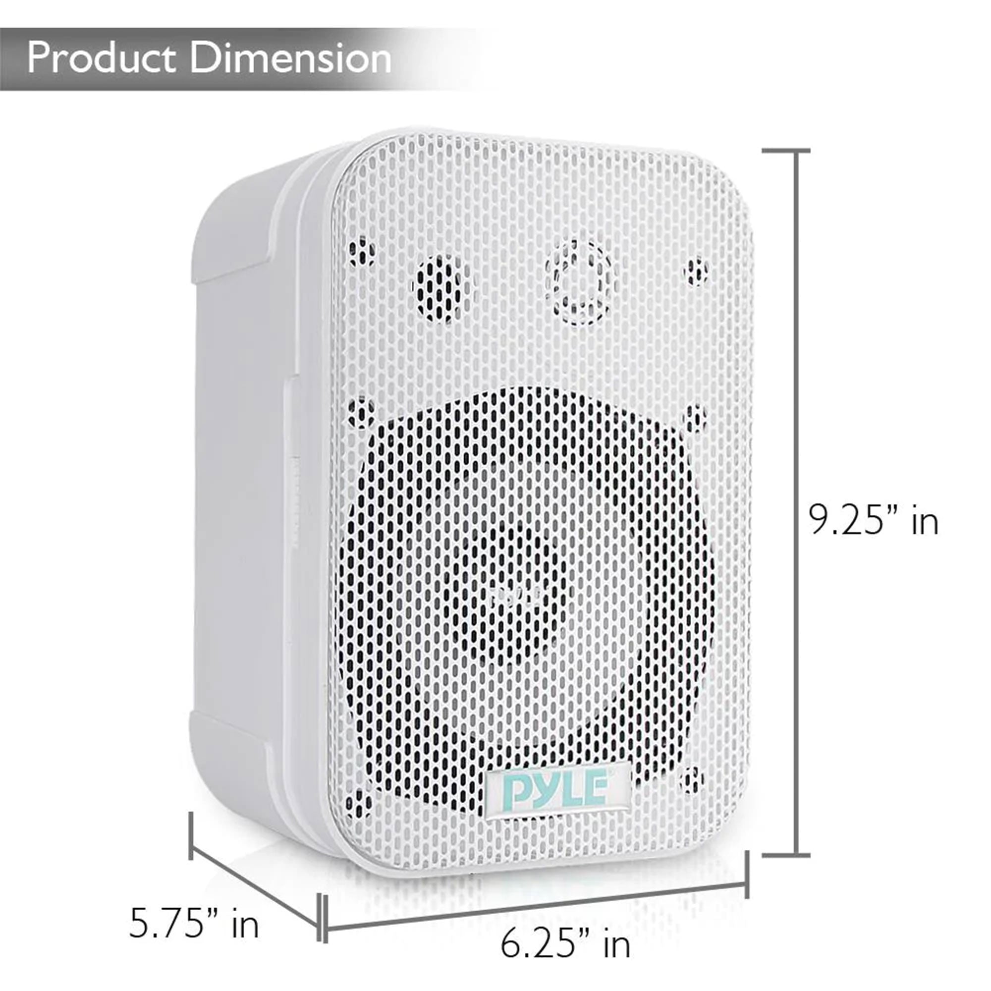 2 PYLE 5.25" 2-Way Indoor Outdoor Waterproof Home Theater Speakers (For Parts)