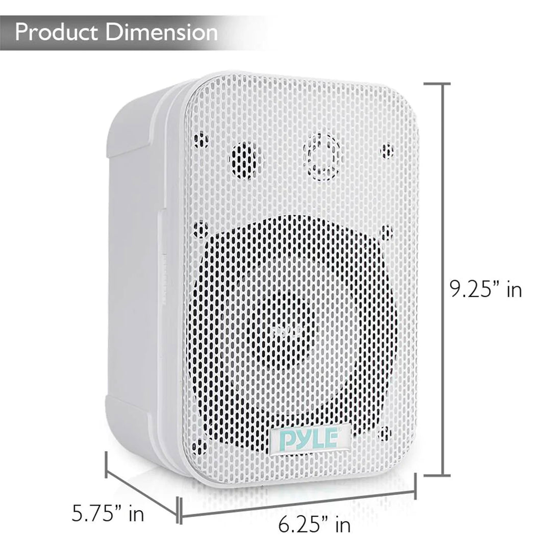 2 PYLE 5.25" White Indoor Outdoor Waterproof Home Theater Speakers (Open Box)