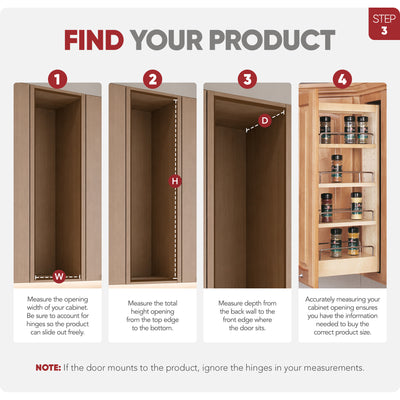 Rev-A-Shelf 448-WC-5C 5-Inch Wood Pull Out Cabinet Organizer, Maple (Open Box)