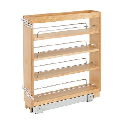 Rev-A-Shelf 5" Pull Out Kitchen Cabinet Organizer Pantry Spice Rack, 448-BC-5C