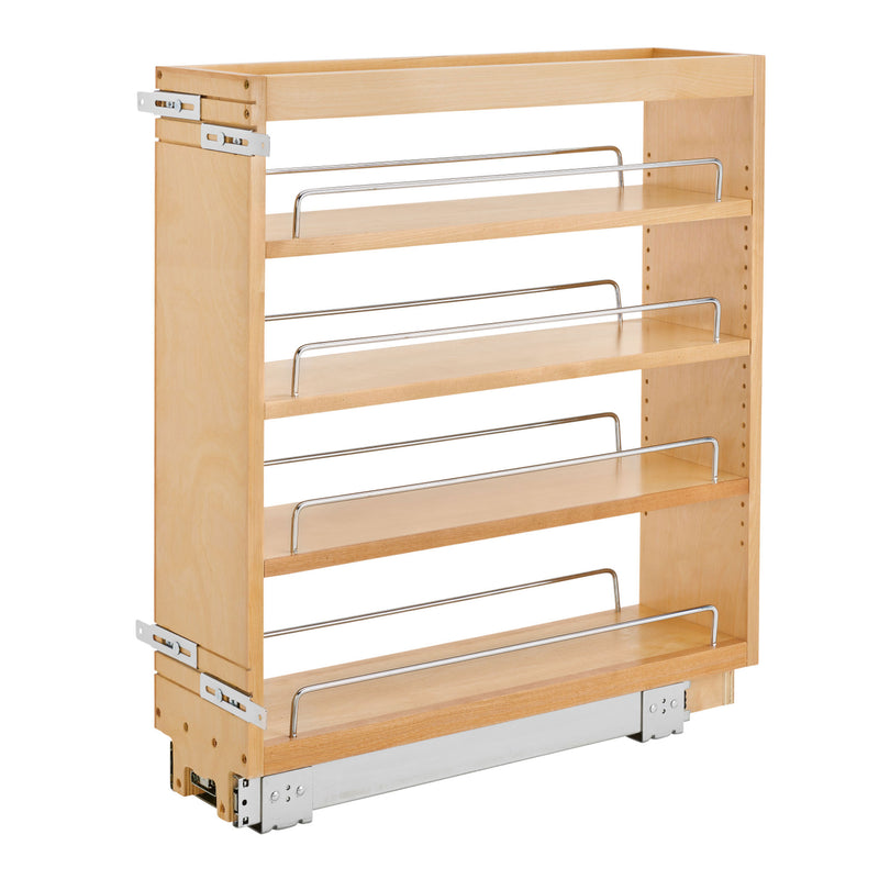 Rev-A-Shelf 6" Pull Out Kitchen Cabinet Organizer Pantry Spice Rack, 448-BC-6C
