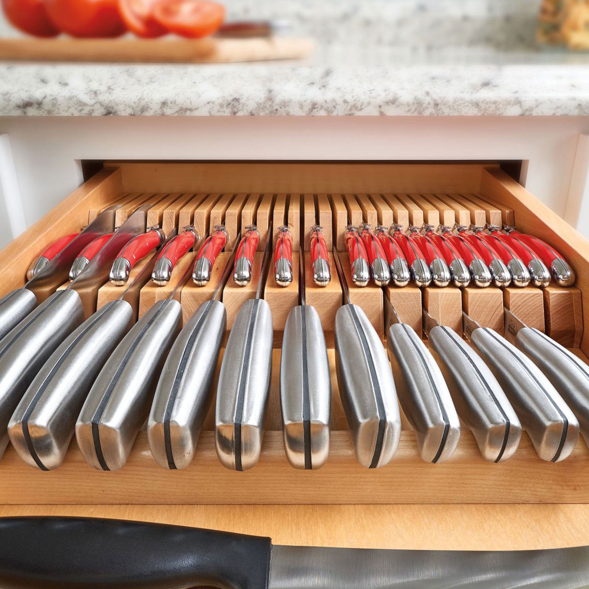 Rev-A-Shelf 4WDKB-1 2 Row Trimmable Knife Block Drawer Organizer Insert (Used)