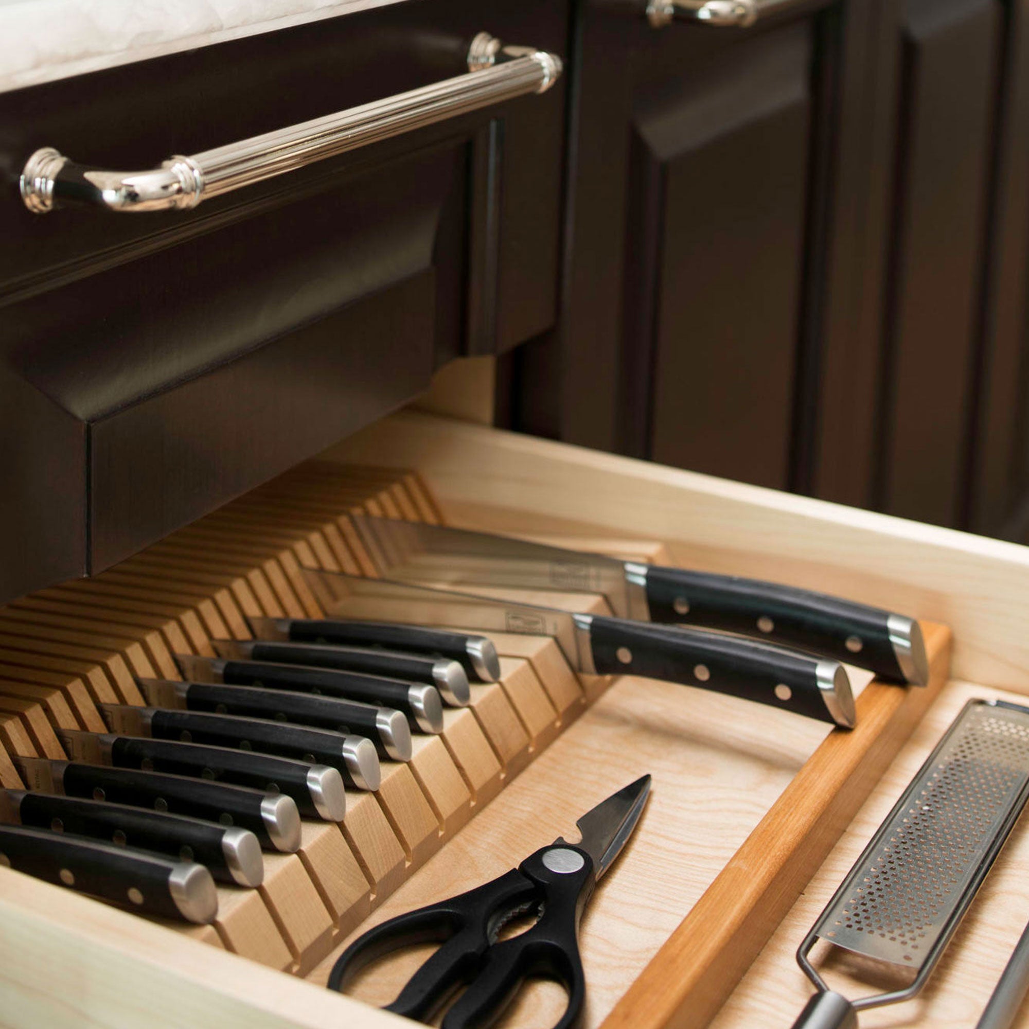 Rev-A-Shelf 4WDKB-1 2 Row  Knife Block Drawer Organizer Insert (Open Box)