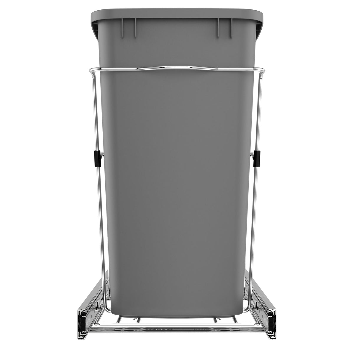 Rev-A-Shelf 35 Quart Pull Out Waste Container with Basket, Silver (Used)