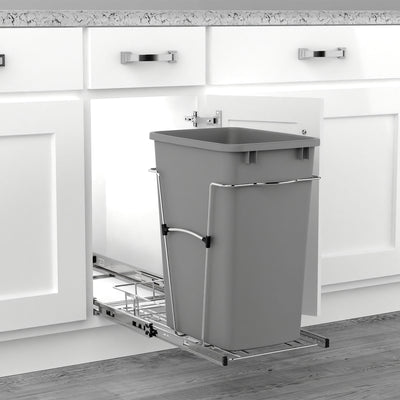 Rev-A-Shelf RV-12KD-17C S 35-Quart Cabinet Pullout Waste Container (Open Box)