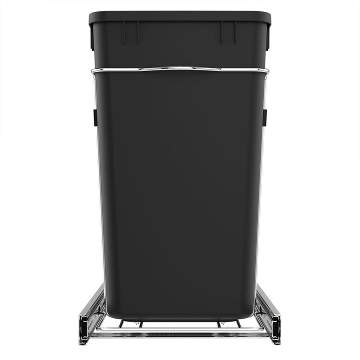 Rev-A-Shelf Double Pullout Trash Can 27 qt. for Kitchen, Black, RV-15KD-18C S - VMInnovations