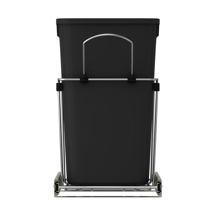 Rev-A-Shelf Double Pullout Trash Can 27 qt. for Kitchen, Black, RV-15KD-18C S